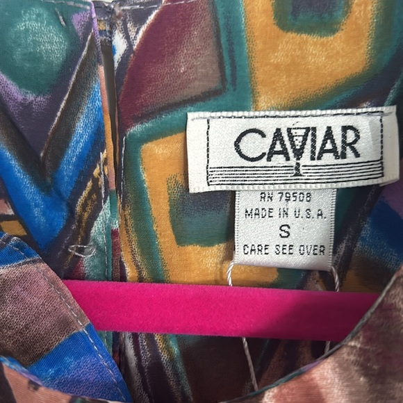 Caviar |  Colorful Top with keyhole button closure. SZ Small
PTP 22”
Length 25” - Picture 4 of 4